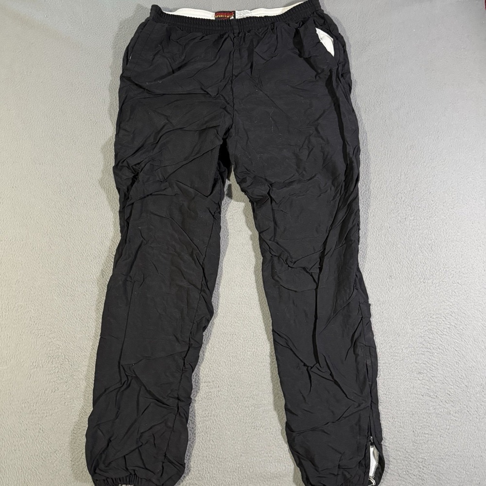 Vintage Phoenix Sportswear Mens Size Large Black Athletic‎ Jogger Pants USA Made